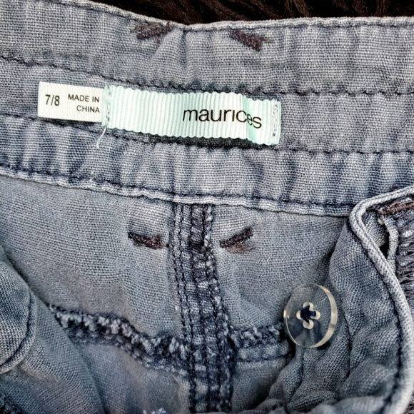 Maurice's Soft Blue Shorts Size 7/8 - Picture 6 of 9